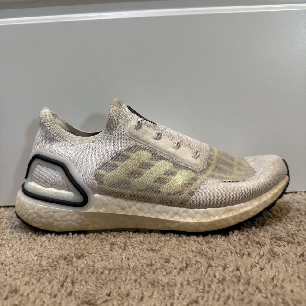 Adidas Ultraboost 19 Shoes Womens Size 5.5 White Cream Running Sneakers Comfort - Picture 1 of 10